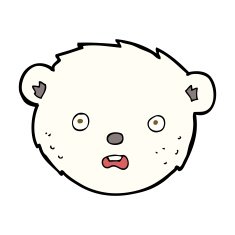 cartoon polar bear face N24
