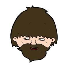 cartoon bearded man N56