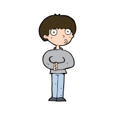 cartoon curious man N72