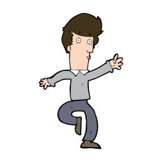 cartoon rushing man N9