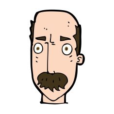 cartoon annoyed old man N66