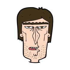 cartoon angry face N29