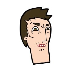 cartoon angry face N30