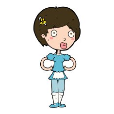 cartoon woman in french maid outfit N10