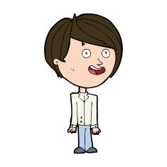 cartoon happy surprised boy N8