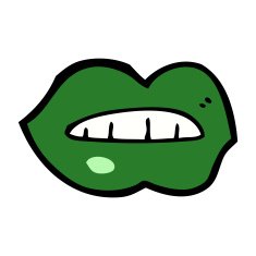 cartoon halloween lips N9