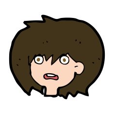 cartoon shocked expression N16