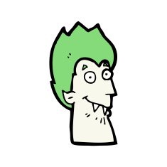 cartoon vampire head N37