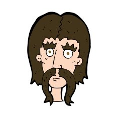 cartoon man with long mustache N12