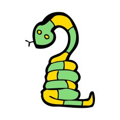 Cartoon Snake N190