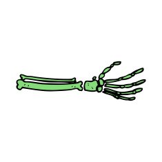 cartoon skeleton hand N16