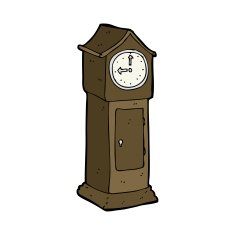 Cartoon Grandfather Clock N16