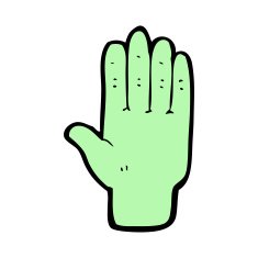 Cartoon Zombie Hand N34