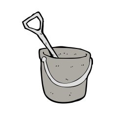 Cartoon Bucket And Spade N14