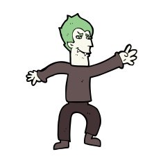 cartoon vampire man N119