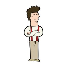 cartoon annoyed man N83