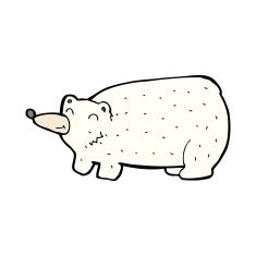 funny cartoon polar bear N24