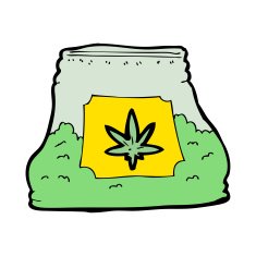 cartoon bag of weed N12