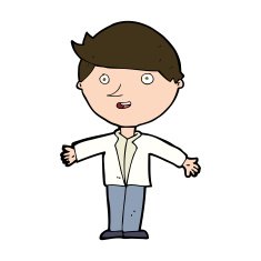 cartoon man in casual jacket N10