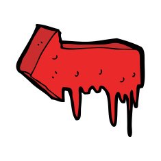 cartoon bloody pointing arrow N4