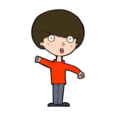 cartoon shocked boy N31