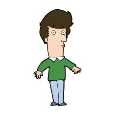 cartoon startled man N49