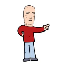 cartoon tough guy pointing N9