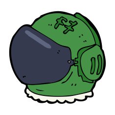 cartoon astronaut helmet N45