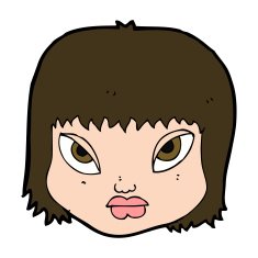 cartoon annoyed face N11