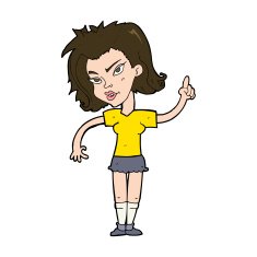 cartoon woman with idea N264