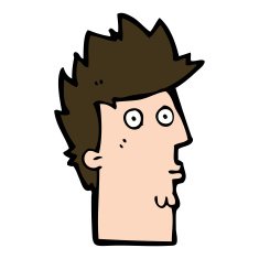 cartoon surprised face N20