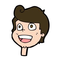 Cartoon Happy Face N55