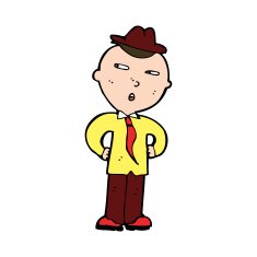 cartoon man wearing hat N41