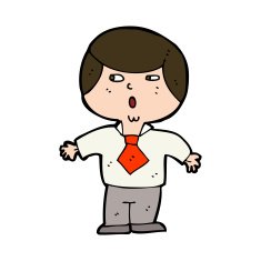 cartoon shocked boy N32
