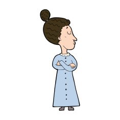 cartoon strict victorian teacher N10