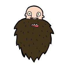 cartoon bearded man N58