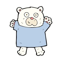 cartoon cute polar bear N52