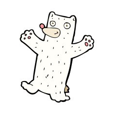 Cartoon Polar Bear N105