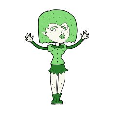Cartoon Vampire Girl N244