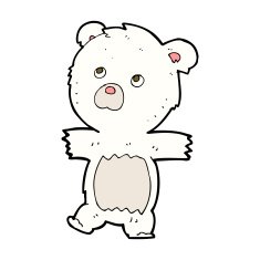 cartoon cute polar bear N53