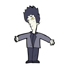 cartoon vampire man N121