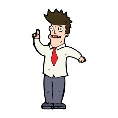 cartoon man with idea N156