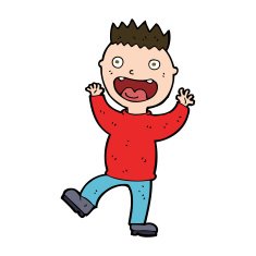 cartoon crazy happy man N10