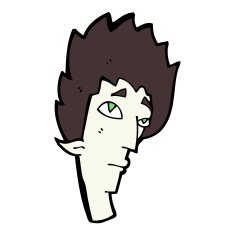 cartoon vampire head N38