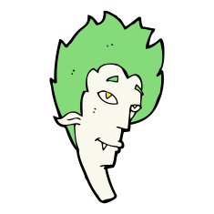 cartoon vampire head N39
