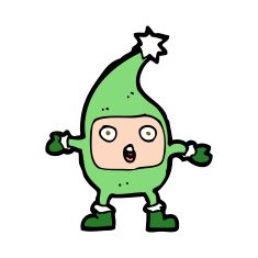 cartoon funny christmas creature N30
