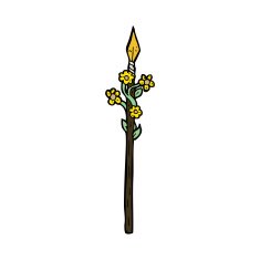 cartoon flowering spear N9