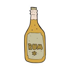 Cartoon Rum Bottle N15