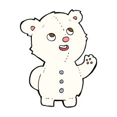 cartoon cute polar bear cub N25