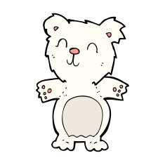 cartoon cute polar bear cub N26